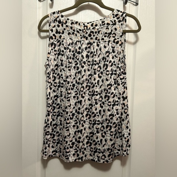 Loft Sleeveless Print Blouse in Women’s S pink grey white lightweight - Picture 2 of 13